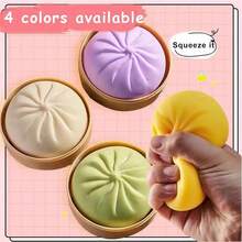 1PC 4PCS Colorful Dumpling Squishy Stress Relief Toy, Simulation Food Steamer Shaped Squeeze Dough Ball, Elastic Stretchy Tabletop Fidget Sensory Toy For Kids Teens Adults, Soft Slow Rising Hand Squeeze Decompression Toy, Portable Anxiety Calming Relaxation Toy For Daily Leisure Office Classroom Home Use, Random Color Design Cute Kawaii Food Themed Squishies, Ideal Holiday Basket Stuffers, Christmas Stocking Stuffers, Perfect Birthday Game Supplies And Party Favor Gifts For All Ages - Nhiều màu - Xem 7
