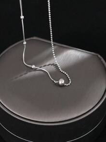 Nooxian Minimalist Chain Necklace - Silver 2 - View 3