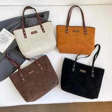 Bolso de mano moderno y versátil para mujer, estilo casual elegante con un toque de alta gama, bolso de hombro estiloso ideal para ir de compras. - blanquecino - Ver 6