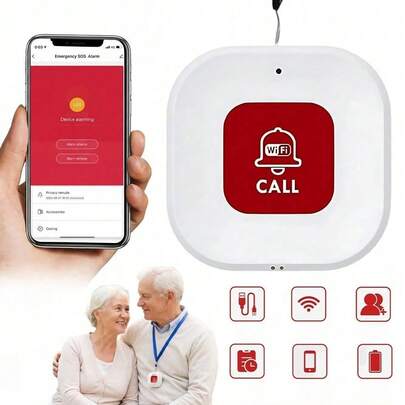 SOS Emergency Button | Alarm System For Seniors And People With Disabilities, 24/7 Home Fall Detection