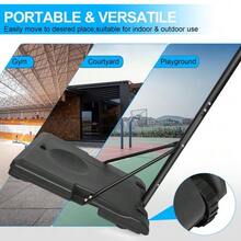 Portable Basketball Hoop, Height Adjustable From 170 -- 213 Cm, With Wheels, Suitable For Indoor And Outdoor Use, For Teenagers And Adults. - Hitam - View 6