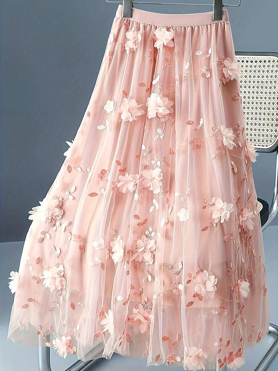Elegant Skirt For Ladies - Rosa - View 1
