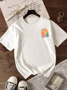 2026 New ArrivalStunning Slogan "You Are Amazing, Beautiful And Enough To Remember This" Letter Print Women Round Neck T-Shirtgoing Out Outfits Y2k Su - 白色 - 查看 3