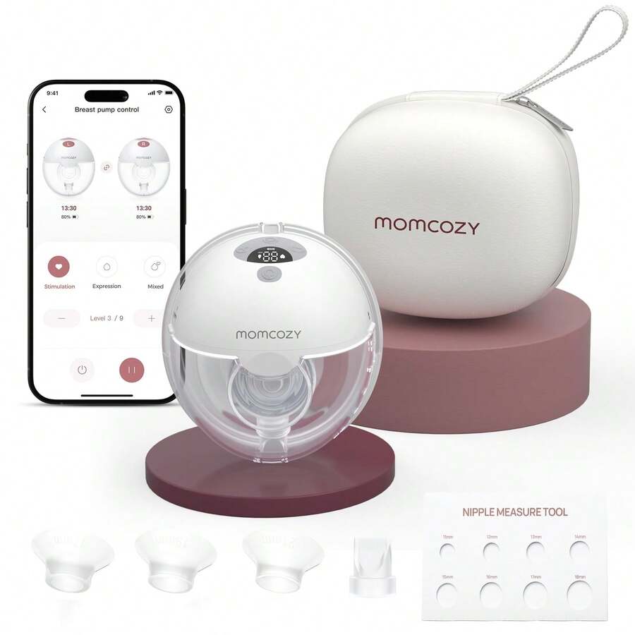 Momcozy M5 Smart Electric Breast Pump, App-Controlled, Hands-Free, 3 Modes & 9 Levels - 灰色1件 - 查看 1