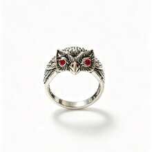 Fashionable Retro Colorful Big-Eyed Owl Open Ring, Suitable For Men And Women For Daily, Party And Other Occasions - Multicolor - View 13