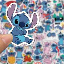 50 piezas Pegatinas Disney Stitch Exquisitas y Divertidas Pegatinas Decorativas para Cuadernos Fundas de Teléfono Pegatinas Creativas de Dibujos Animados - 1 Set - Ver 8