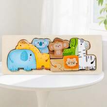 Wooden Children's Stereoscopic Puzzle Building Blocks, Parenting Toy, Educational Gifts For Boys & Girls - Multicolor - View 18