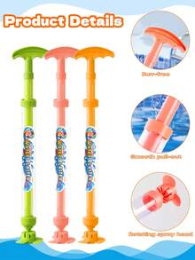 Summer Water Play Essential! Rotating Water Gun Takes Fun To A New Level. With Cool Rotating Water Outlet Design, The Nozzle Automatically Rotates During Spraying, Creating A 360-Degree Water Pattern - B - View 7
