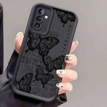 Funda de teléfono a prueba de golpes con gráfico inspirador de mariposa, compatible con iPhone, Honor - Negro 6 - Ver 2