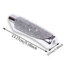 1pc Sparkling Rhinestone Decorated Car Handbrake Cover, Fashionable Shiny Handbrake Protector, Universal Women's Car Interior Decor Accessory - 1pc - View 2