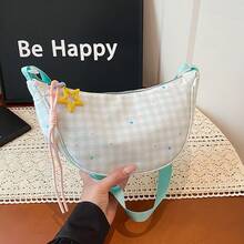 Bolso de mano moderno y versátil para mujer, estilo casual elegante con un toque de alta gama, bolso de hombro estiloso ideal para ir de compras. - Verde con colgante - Ver 13
