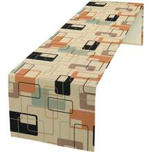 Medieval Style Table Runner, Vintage Square Design Modern Decor Table Cloth Suitable For Living Room, Kitchen, Dining Room, Banquet Hall, Indoor And Outdoor - Multicolor - View 7