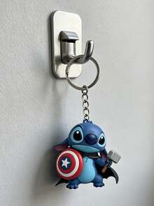 asmodee Móc khóa kim loại hình Captain America Steve Jr. dễ thương, dùng để trang trí túi xách, phụ kiện xe hơi, ghim cài đôi, có thể dùng để trang trí túi xách, ba lô, quần áo, phụ kiện thời trang, mặt dây chuyền đôi, quà tặng cho bạn bè và gia đình. - Nhiều màu - Xem 7