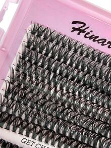 624 piezas Juego de extensión de pestañas D-Curl de alta capacidad para principiantes, incluye pestañas individuales de larga duración en estilos mixtos para crear pestañas cautivadoras en casa, adecuado para cosplay, bodas, galas y maquillaje de escenario - D - Ver 6