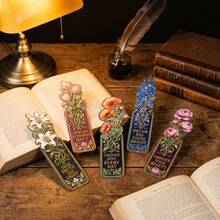 5/15pcs Vintage Floral Inspirational Bookmark Collection, Van Gogh Creative Aesthetic Bookmarks Page Markers, Stationery, Student Supplies Book Accessories Teacher Supplies School Supplies Can Be Used As Decorative Accessories Suitable For Reading Enthusiasts, Book Decoration, Cultural Creative Gifts, Reading Sharing Party Gifts, Party, Teacher's Day Gifts Birthday Gifts Bookish Things - Flower Bookmarks - View 2