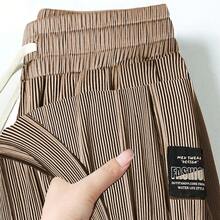Pantalones casuales de pierna recta para hombre, pantalones largos deportivos resistentes a la suciedad, finos y ligeros para... - negro+marrón - Ver 5