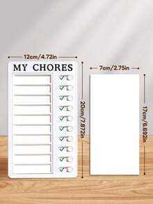 1PC/ To Do List Board With 10 Replaceable Cards, Reusable Checklist Memo Board, Portable Daily Planner, Task Management Reminder Chart, DIY Message Board For Home, Office, School, Travel, Study, Fitness & Habit Tracking - Self-discipline Check-in Device - View 11
