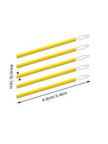 5pcs Yellow Plastic Threader, Extended Non-Slip Handle, Easy Threading. Bright Yellow Appearance, Not Easy To Lose. Universal Metal Guide Suitable For Multiple Needle Types, Smooth Threading, Applicable For Thick And Thin Materials, Suitable For Sewing And Embroidery - Plastic Thread Threader - View 8