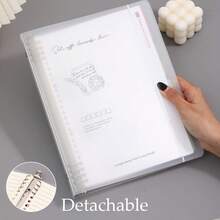 BOBO RABBIT Sổ tay rời A5 B5, bìa cứng trong suốt, có dòng kẻ, 120 trang, bìa PP chống thấm nước, thích hợp cho học sinh, văn phòng, làm nhật ký kế hoạch. - Nhiều màu - Xem 11