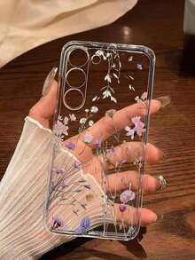 1 Piece Soft Romantic Fashion Floral Print Phone Case Compatible With Huawei Honor, Galaxy A04e/12/A13/A14/A34/A50/A52/A53/A54/S21/S22/S23/S24/S25/S25Ultra/S25FE/S26/S26 PLUS/S26 ULTRA/S26 EDGE, 6A/7A/8A, 12T/13T/15T/15T Pro - 透明 6 - 查看 6