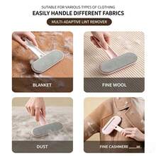 2-In-1 Dual-Effect Hair Removal Design, Electrostatic Adsorption To Remove Lint, Does Not Damage Fabric, One-Button Cleaning Lint And Hair Removal Tool - Hồng - Xem 6