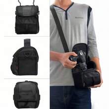 [Funda para cámara digital] Bolso de hombro para SLR - Impermeable y ligero para cruzar el Body para D40/DSLR, accesorios esenciales para fotografía de viaje (gran capacidad) - Gris - Ver 9