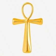 1pc Fashionable Punk Style 304 Stainless Steel Vacuum Electroplated Cross Pendant, Durable Cross Charm Suitable For Bag Decoration, DIY Jewelry Making, Necklace, Bracelet, Earrings - Picture - View 32