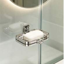 Light Luxury Double-Layer Soap Dish For Bathroom Sink, Household Drainage Soap Holder Storage Rack - Transparent-Soap Box - View 4