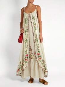 Women Long Dresses - Light Blue - View 5