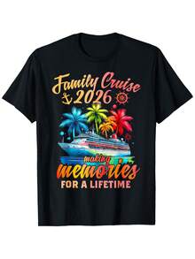 Family Holiday Party T-Shirt 2026 - Black - View 1