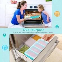 Silicone Tray With Lid, 1-Cup And 2-Cup Trays, Mold Tray With Cover, Silicone Food Storage Container For Meal Prep, Freezing Sauces, Broths, Leftovers, Soups, Stews, Portioning, Ice Making, Dishwasher , Great For Christmas, Halloween, Easter, Thanksgiving Gifts. Keywords: Ice Cubes, Ice Trays, Ice Molds, New Year, Home Goods, Kitchen, Personalized Gifts. - Nhiều màu - Xem 5