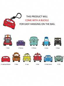 1PC Disney Officially Licensed Cars3 Blind Bag Keychain 3D Collectible Clip For Holiday Decor New Year Present - Multicolor - View 6