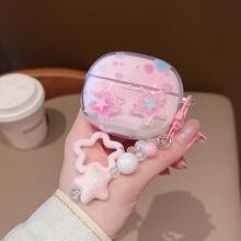 Ốp bảo vệ trong suốt hình ngôi sao nhiều màu sắc cho Redmi Buds 6play/6Pro/5pro/Buds 6 Active/Buds8/6lite/8Lite/8pro/8Active, Ốp tai nghe mới cho Buds 6/7s/SE, Ốp bảo vệ mềm cho Buds 5/6s/Buds 4Pro với mặt dây chuyền sáng tạo - Vỏ ngôi sao đầy màu sắc + mặt dây chuyền - Xem 30