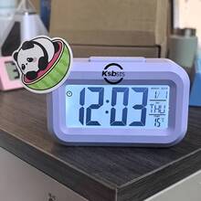 New Electronic Alarm Clock With Night Light And Silent Mode Smart Wake-Up Clock With Night Light Loud Multi-Function Alarm (Temperature, Date, Weekday) Bedroom Office Desk Companion Decorative Alarm Clock Random Panda Peripheral Decorative Stickers Based On Specifications Desktop, Party Gift, Ideal Birthday Gift, Suitable For Multiple Scenarios. - A - View 8