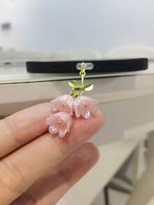 Fengling Lan Mobile Phone Dust Plug, Compatible With Apple Lightning Android Type-C Interface Mobile Phone Dust Plug, Super Cute Mobile Phone Decoration Pendant, - Pink - View 4