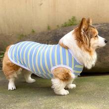 Quần áo nhẹ cho chó lớn, áo mỏng cho Golden Retriever, Samoyed, thú cưng giống trung bình & lớn, quần áo chống nắng - Màu xanh lam - Xem 4