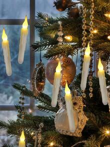 12pcs/20pcs Floating LED Candles With Remote Control - Indoor Home Room Classroom Bedroom Birthday Party Wizard Christmas Decor, Includes Fishing Line, Halloween Decor (2AA Batteries Not Included) - Warm Color - View 3