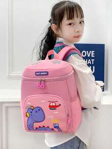 Cute Dinosaur Cartoon Backpack, Lightweight Daypack For Boys And Girls, Suitable For School, Travel And Vacation - A - View 3
