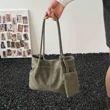 Bolso de mano moderno y versátil para mujer, estilo casual elegante con un toque de alta gama, bolso de hombro estiloso ideal para ir de compras. - Marrón - Ver 4