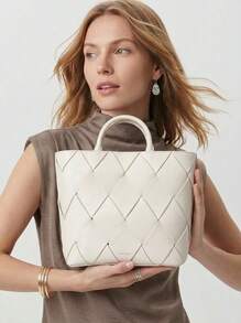 Calvin Klein Women's Spacious Premium Portable Casual Outdoor School Beige K60K613176-67U - White - View 1