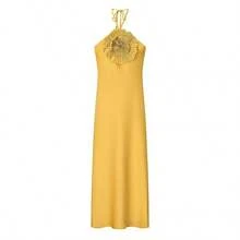 Vestido elegante con cuello Halter y flores en el pecho para mujer, vestidos largos sexys con espalda descubierta, vestidos de de noche a para verano 2025 - 1 - Ver 3