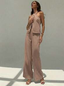Women Midi Dresses - Khaki - View 5