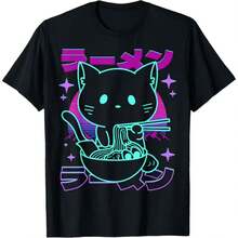 Printed T-Shirt For Men And Women - 黑色 - 查看 1