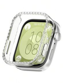 1个透明闪亮单排水钻表壳，适用于华为Watch Fit 3和Fit 4，闪亮夺目的表壳保护套，时尚智能手表表壳，魅力闪耀的表壳保护套，时尚配饰表壳，优雅装饰表壳，奢华闪亮的表壳保护套，精美闪亮的表壳，适合女性佩戴，适合作为礼物送给女友、朋友、家人，适合派对、日常出行、旅行、约会等场合。 - 無色 - 查看 2