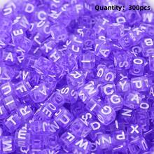 100-300pcs Acrylic Letter Beads, Colorful Bottom English Alphabet Beads, DIY Jewelry Making Materials For Necklace, Bracelet, Pendant, Accessories - Alphabet Beads - View 7