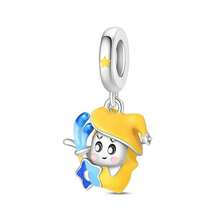 A Single Silver-Plated, Whimsical Fruit-Themed Charm Featuring Original Designs Of A Pineapple, Cherry, And Lemon. This Enamel Pendant Is Accented With Diamond-Like Elements And Can Be Worn On Either A Bracelet Or A Necklace. As A Handcrafted, Fresh, And Playful Accessory, It Exudes A Vibrant Energy, Making It Perfect For Both DIY Projects And Everyday Wear. - Multicolor - View 14