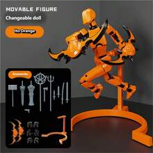 New High-Quality 13-Jointed Posable Mannequin 3rd Generation, Multi-Joint Adjustable Human Body Model, DIY Assembly Full Body Stress Relief Toy, Educational Brain Development Handicraft, Creative Desktop Decor, Exquisite Holiday Birthday Gift For Adult Collectors And Home Decor - Multicolor - View 25