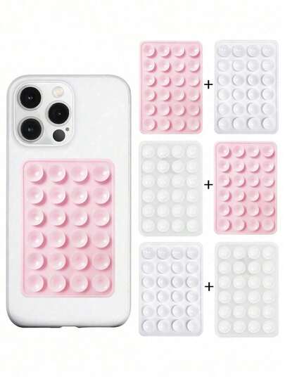 Giá đỡ điện thoại bằng silicon có giác hút, giá đỡ điện thoại điều chỉnh được với đế kim loại/keo dính - Cần gập linh hoạt, giá đỡ rảnh tay cho bàn làm việc, xe hơi, cửa sổ - Tương thích với điện thoại thông minh (Không cần khoan)