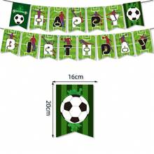 2 Sets/1 Set Green Football Theme Happy Birthday Banner, Football Sports Birthday Party DIY Hanging Decoration Supplies - Multicolor - View 9