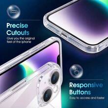 High-Transparency, Non-Yellowing, Fingerprint-Resistant Soft Case Compatible With IPhone 15, 14, 13, 12, 11, Minimalist Transparent Case Compatible With IPhone 16 Pro Max 17E - Clear - View 5